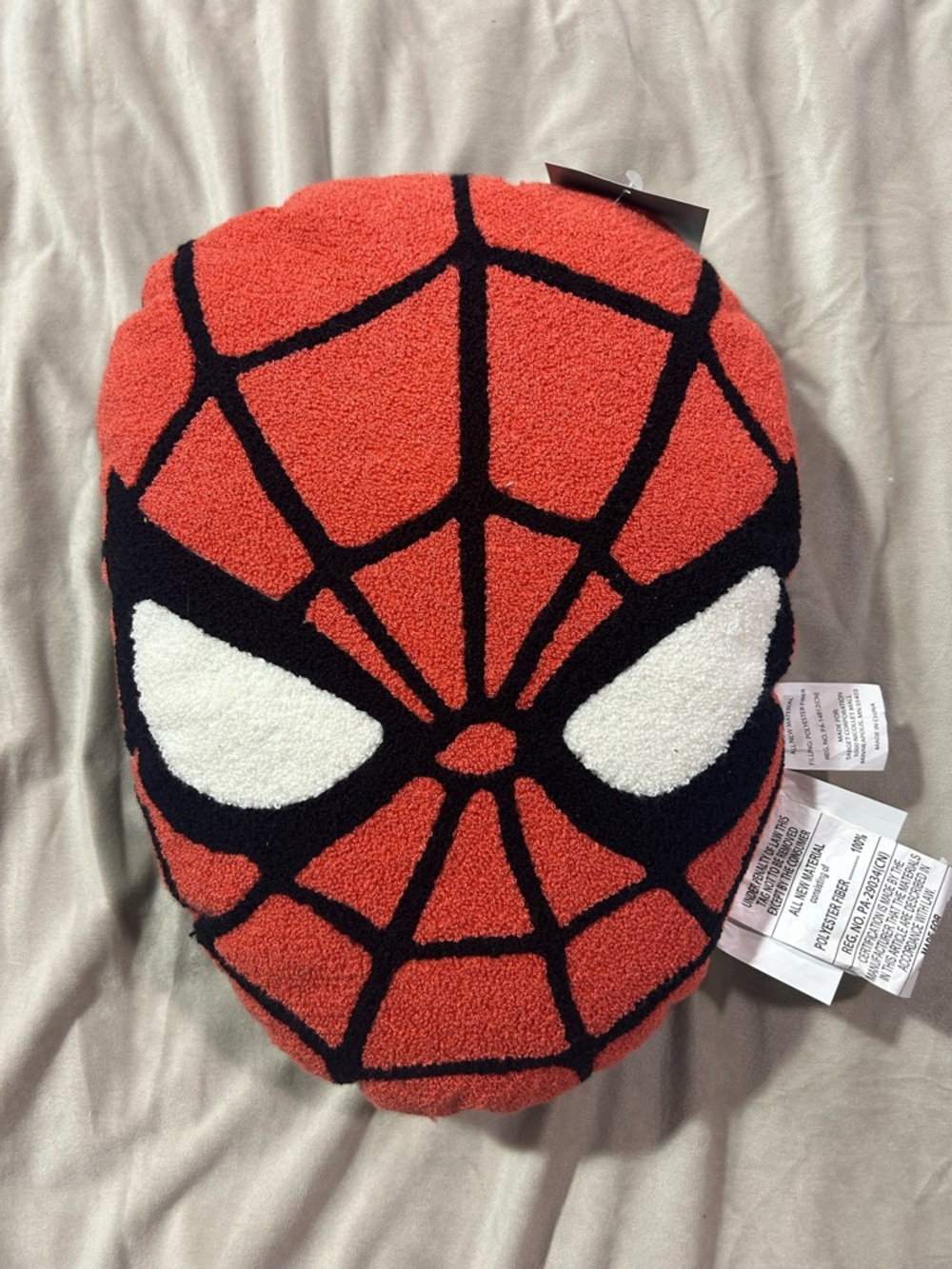 Marvel Spider-Man Mask Pillow - Red, Black & White